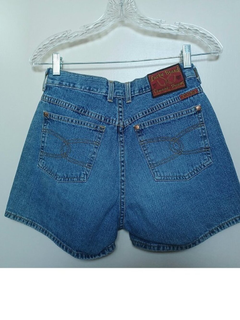 Lucky Brand Vintage 90s Y2k Curvy High-Rise Jean Shorts “Cowgirl’s Dream” Rare